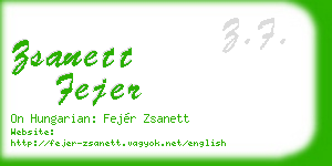 zsanett fejer business card