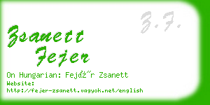 zsanett fejer business card